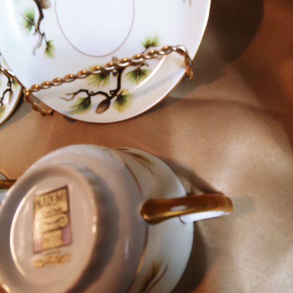 NARUMI SHASTA PINE 1958 TEA CUP & SAUCER LOT OF 3 - Picture 5 of 8